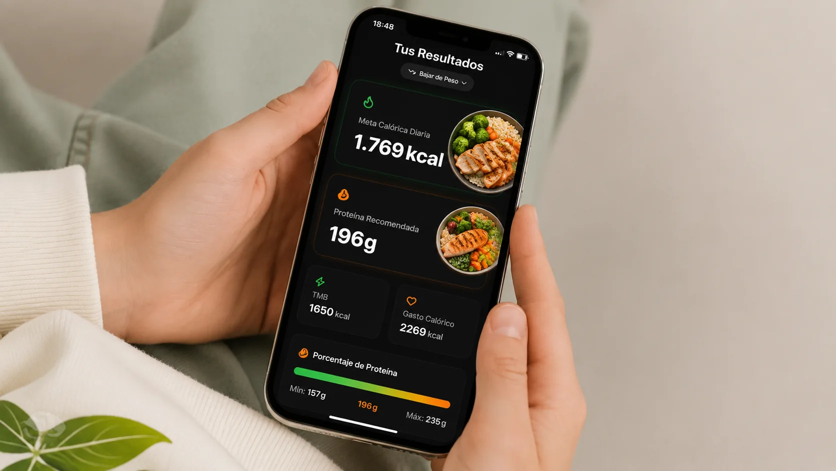 Calculadora de Déficit Calórico y Meta de Proteína